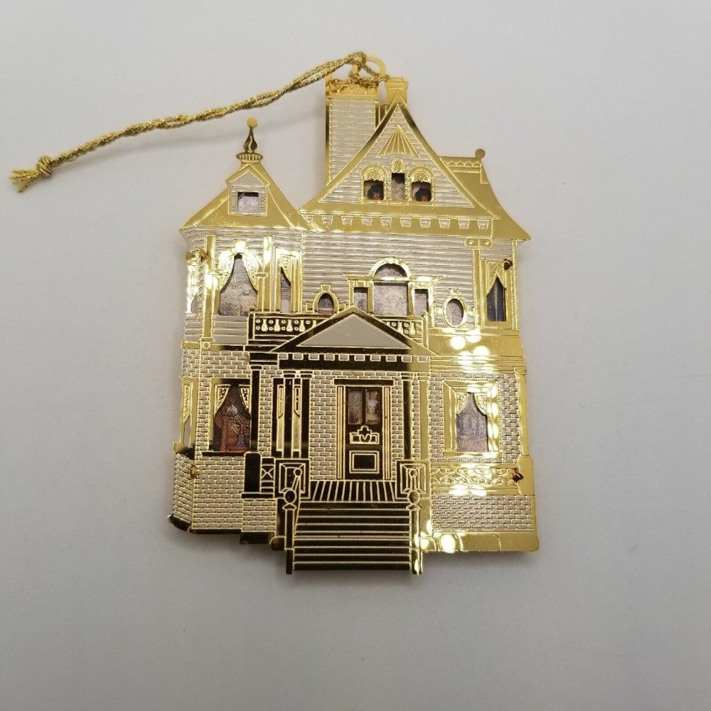Vintage Bing & Grondahl The First Victorian Doll House Brass Christmas Ornament